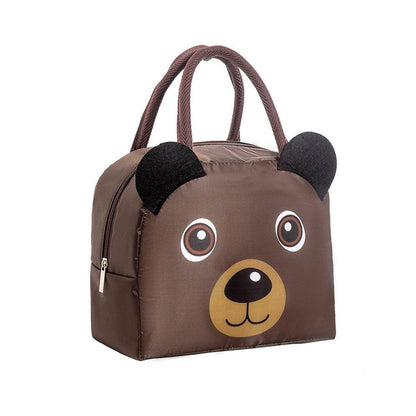 3D Bento Lunch Bag Cartoon Handbag Insulated Food Box Bag for Students LunchTote - Yellow Duck.