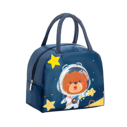 3D Bento Lunch Bag Cartoon Handbag Insulated Food Box Bag for Students LunchTote - Yellow Duck.