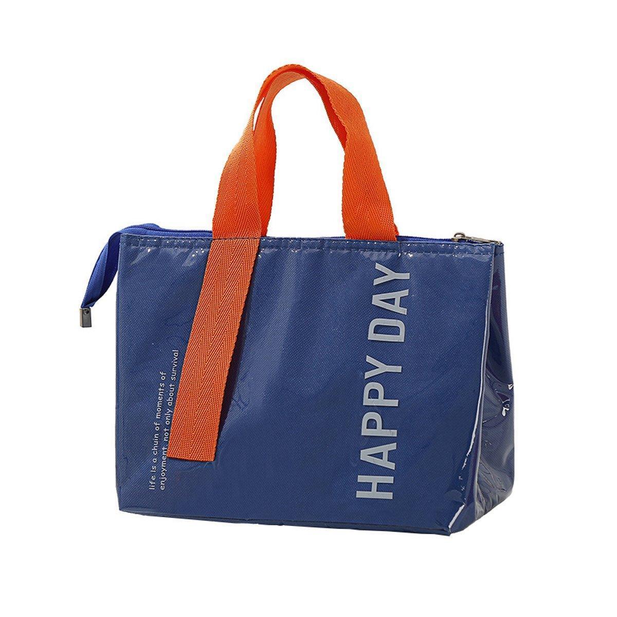 Large Capacity Lunch Bag Outdoor Picnic Aluminum Foil Portable Thermal Bag - Pink.