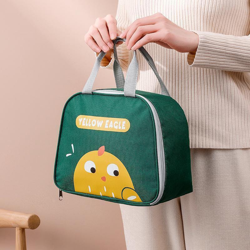 Cute Cartoon Lunch Bag Reusable Insulated School Lunch Box Cooler Tote Boy Girl - Pink.