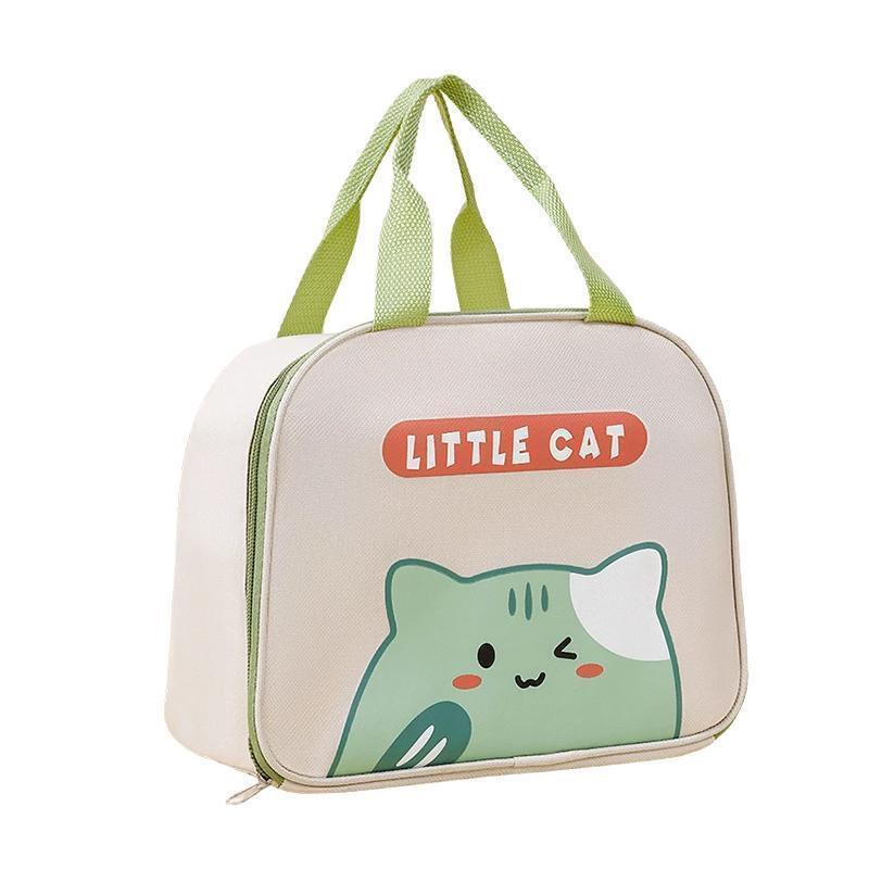 Cute Cartoon Lunch Bag Reusable Insulated School Lunch Box Cooler Tote Boy Girl - Pink.
