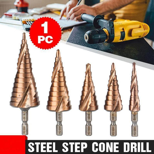 Hss M35 Cobalt Steel Step Cone Drill Bit Hole Saw Cutter 4-12/20/32Mm 5-21/27Mm - M35 Co 4-12mm.