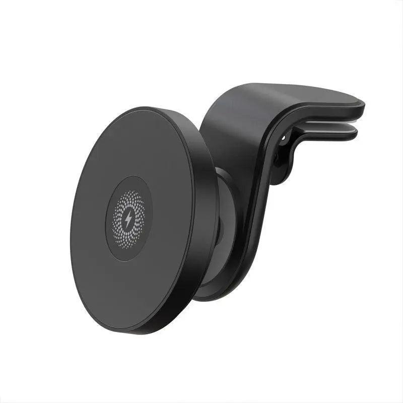 Wireless 15W Magnetic Car Mount Holder Charger For Iphone 13 12 Pro Max Magsafe - Black.