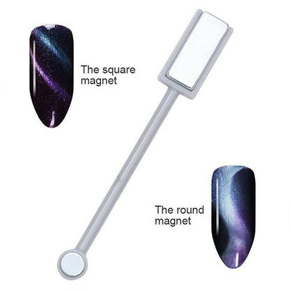 Nail Art Cat Eye Effect Stick for UV Gel Polish Design Tool for Manicure Styling Use - 1PC Double-Use