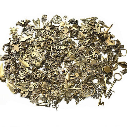 Mixed Tibetan Charms Pendants 50g Silver Bronze for Jewellery DIY Craft Making - Silver.