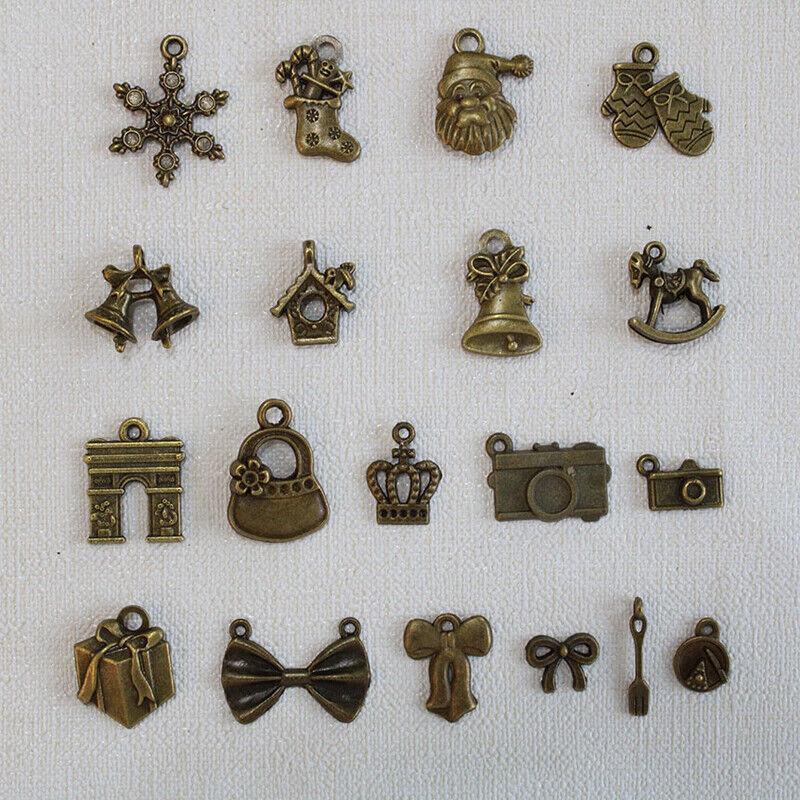 Mixed Tibetan Charms Pendants 50g Silver Bronze for Jewellery DIY Craft Making - Silver.