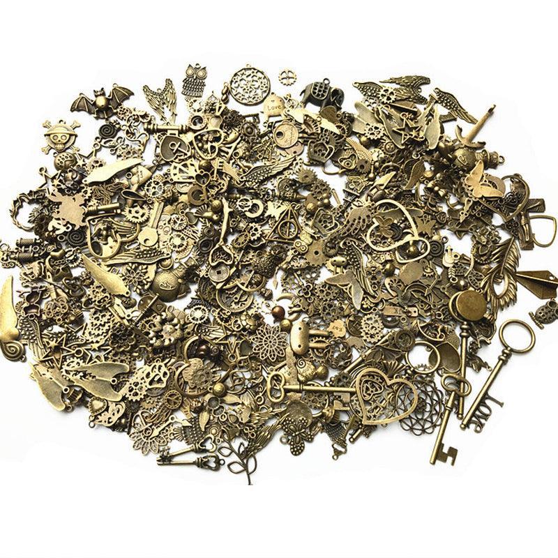 Mixed Tibetan Charms Pendants 50g Silver Bronze for Jewellery DIY Craft Making - Silver.