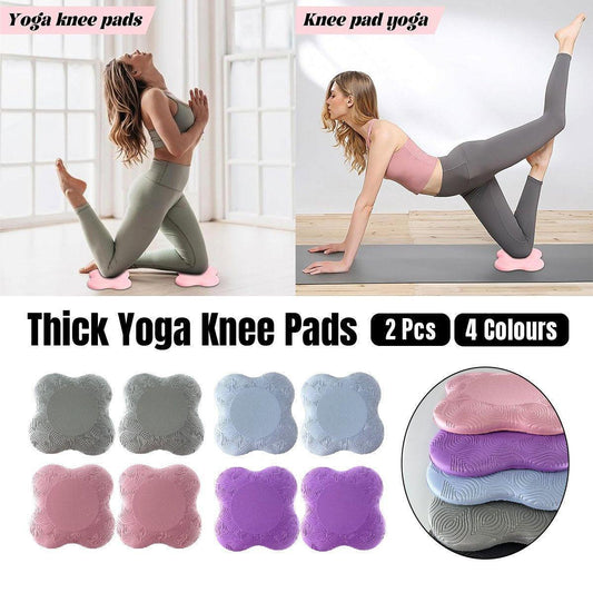 2pcs Thick Yoga Kneeling Mat Knee Cushion for Elbow Support Gym Workout Pad - Blue.