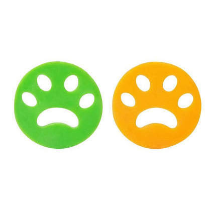 2/4PCS Pet Hair Remover Cat Fur Dog Hair Lint Catcher From Laundry Washing Machine - 2xFlower (Yellow+Green)