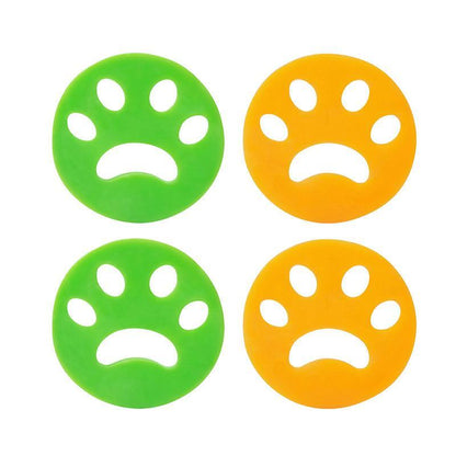 2/4PCS Pet Hair Remover Cat Fur Dog Hair Lint Catcher From Laundry Washing Machine - 2xFlower (Yellow+Green)