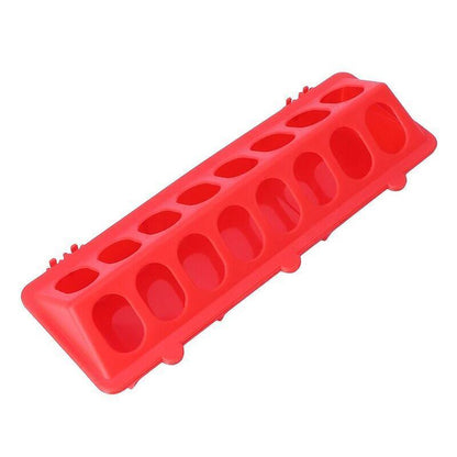 30cm Feeder Storage Trough Quail Drinker Plastic Wild Stable Chick Birds Pigeons - Green