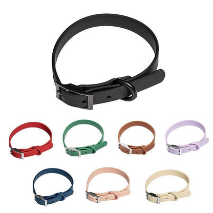 PVC Dog Collar Working Dog Kennels Waterproof Soft Adjustable for Pets L Size - Red