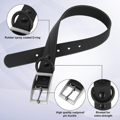 PVC Dog Collar Working Dog Kennels Waterproof Soft Adjustable for Pets L Size - Red