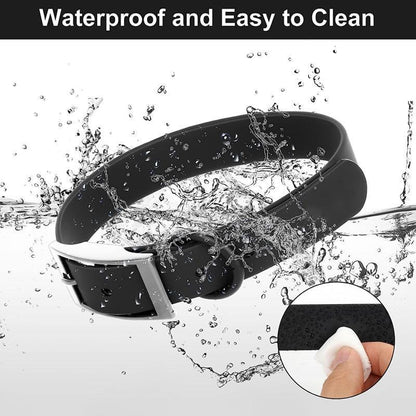 PVC Dog Collar Working Dog Kennels Waterproof Soft Adjustable for Pets L Size - Red
