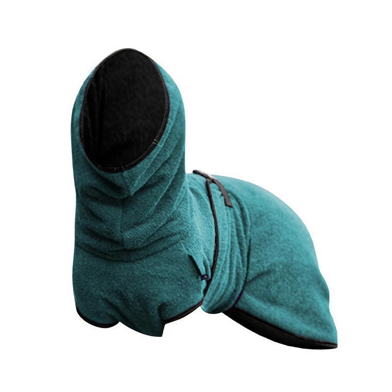 Dog Puppy Hoodies Jacket Solid Coat Pet Winter Soft Warm Clothes S-5XL Lake Blue - 5XL