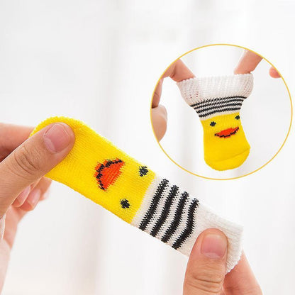 Non Slip Pet Socks for Dogs and Cats Knitted Paw Protector with Grips L Size - Red Mickey