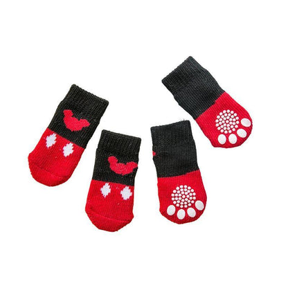 Dog Socks Non-Slip Grip Slip Anti-Slip - Puppy Cat Pet Shoes Slippers S Size - Yellow Kumamoto