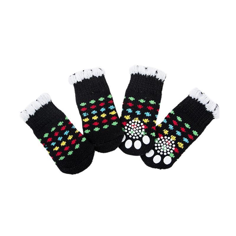Dog Socks Non-Slip Grip Slip Anti-Slip - Puppy Cat Pet Shoes Slippers S Size - Yellow Kumamoto