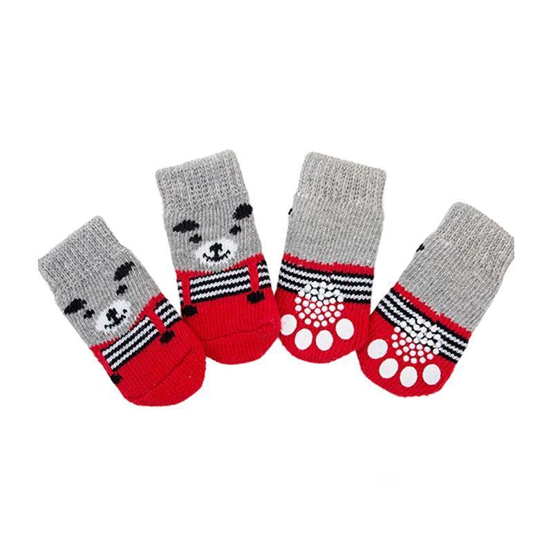 Dog Socks Non-Slip Grip Slip Anti-Slip - Puppy Cat Pet Shoes Slippers S Size - Yellow Kumamoto