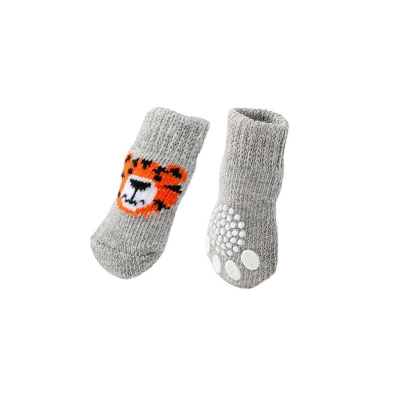 Dog Socks Non-Slip Grip Slip Anti-Slip - Puppy Cat Pet Shoes Slippers S Size - Yellow Kumamoto
