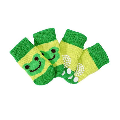 Dog Socks Non-Slip Grip Slip Anti-Slip - Puppy Cat Pet Shoes Slippers S Size - Yellow Kumamoto
