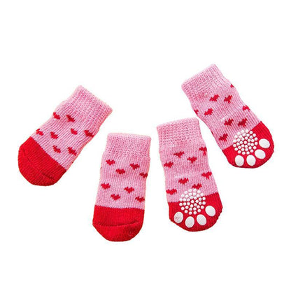 Dog Socks Non-Slip Grip Slip Anti-Slip - Puppy Cat Pet Shoes Slippers M Size - Yellow Kumamoto