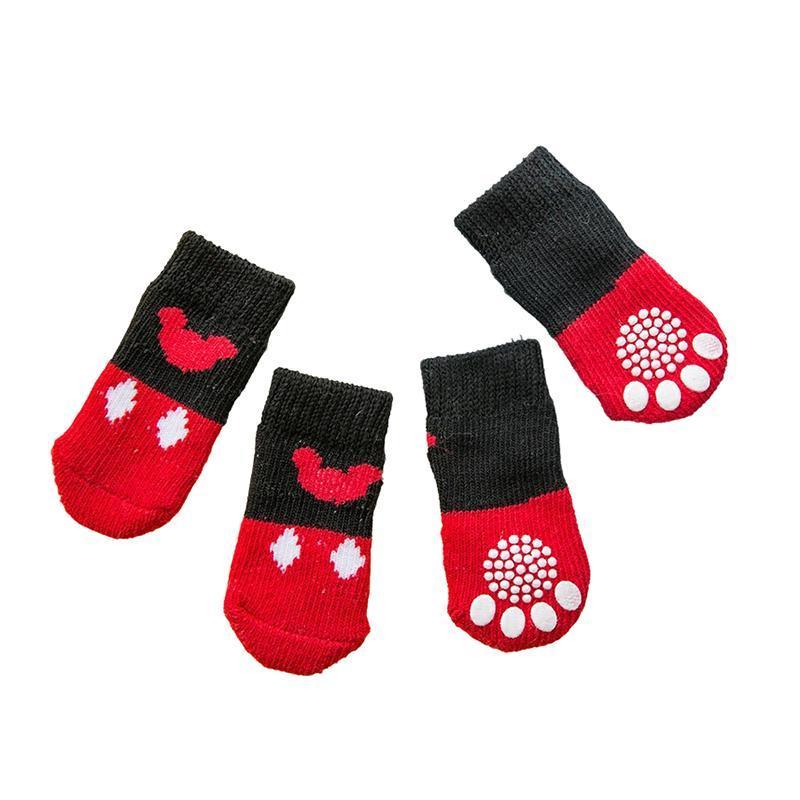 Dog Socks Non-Slip Grip Slip Anti-Slip - Puppy Cat Pet Shoes Slippers M Size - Yellow Kumamoto