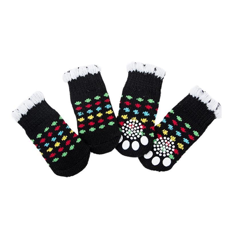 Dog Socks Non-Slip Grip Slip Anti-Slip - Puppy Cat Pet Shoes Slippers M Size - Yellow Kumamoto