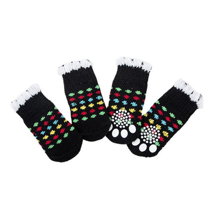 Dog Socks Non-Slip Grip Slip Anti-Slip - Puppy Cat Pet Shoes Slippers M Size - Yellow Kumamoto