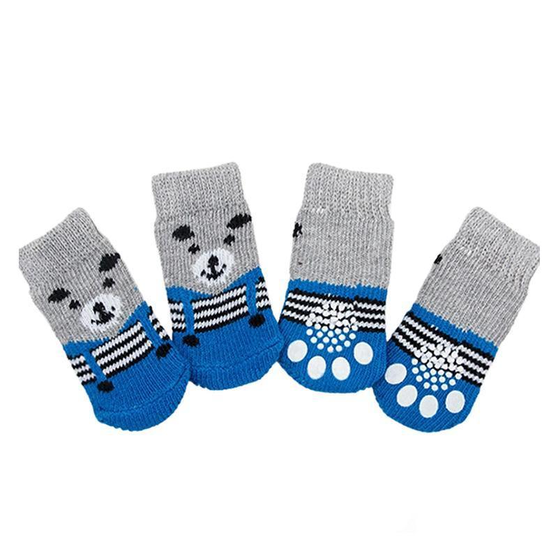 Dog Socks Non-Slip Grip Slip Anti-Slip - Puppy Cat Pet Shoes Slippers M Size - Yellow Kumamoto