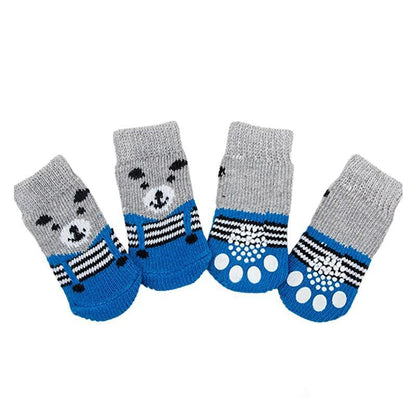 Dog Socks Non-Slip Grip Slip Anti-Slip - Puppy Cat Pet Shoes Slippers M Size - Yellow Kumamoto