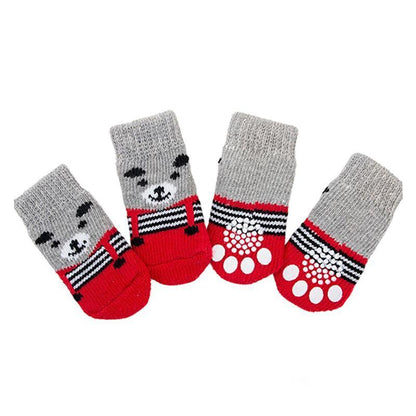 Dog Socks Non-Slip Grip Slip Anti-Slip - Puppy Cat Pet Shoes Slippers M Size - Yellow Kumamoto