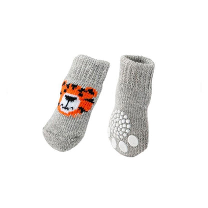 Dog Socks Non-Slip Grip Slip Anti-Slip - Puppy Cat Pet Shoes Slippers M Size - Yellow Kumamoto