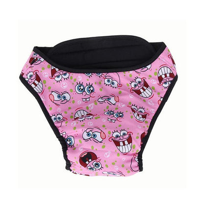 Washable Female Pet Dog Cat Nappy Diaper Physiological Pants Panties Underwear Pink - XL