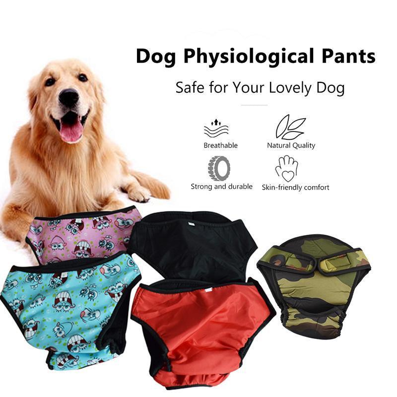 Washable Female Pet Dog Cat Nappy Diaper Physiological Pants Panties Underwear Pink - XL