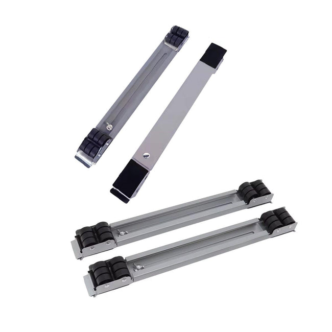 2pcs Adjustable Refrigerator Washing Machine Base Stand Movable Support Shelf - Grooved Main Image