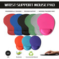 Comfort Mouse Pad with Built In Wrist Support Non Slip Ergonomic Mice Mat - Orange.