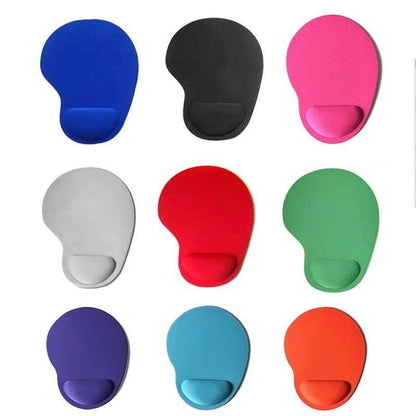 Comfort Mouse Pad with Built In Wrist Support Non Slip Ergonomic Mice Mat - Orange.