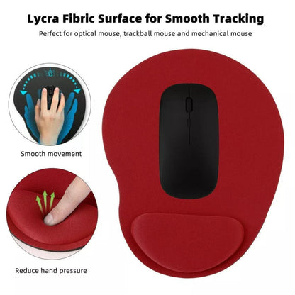 Comfort Mouse Pad with Built In Wrist Support Non Slip Ergonomic Mice Mat - Orange.