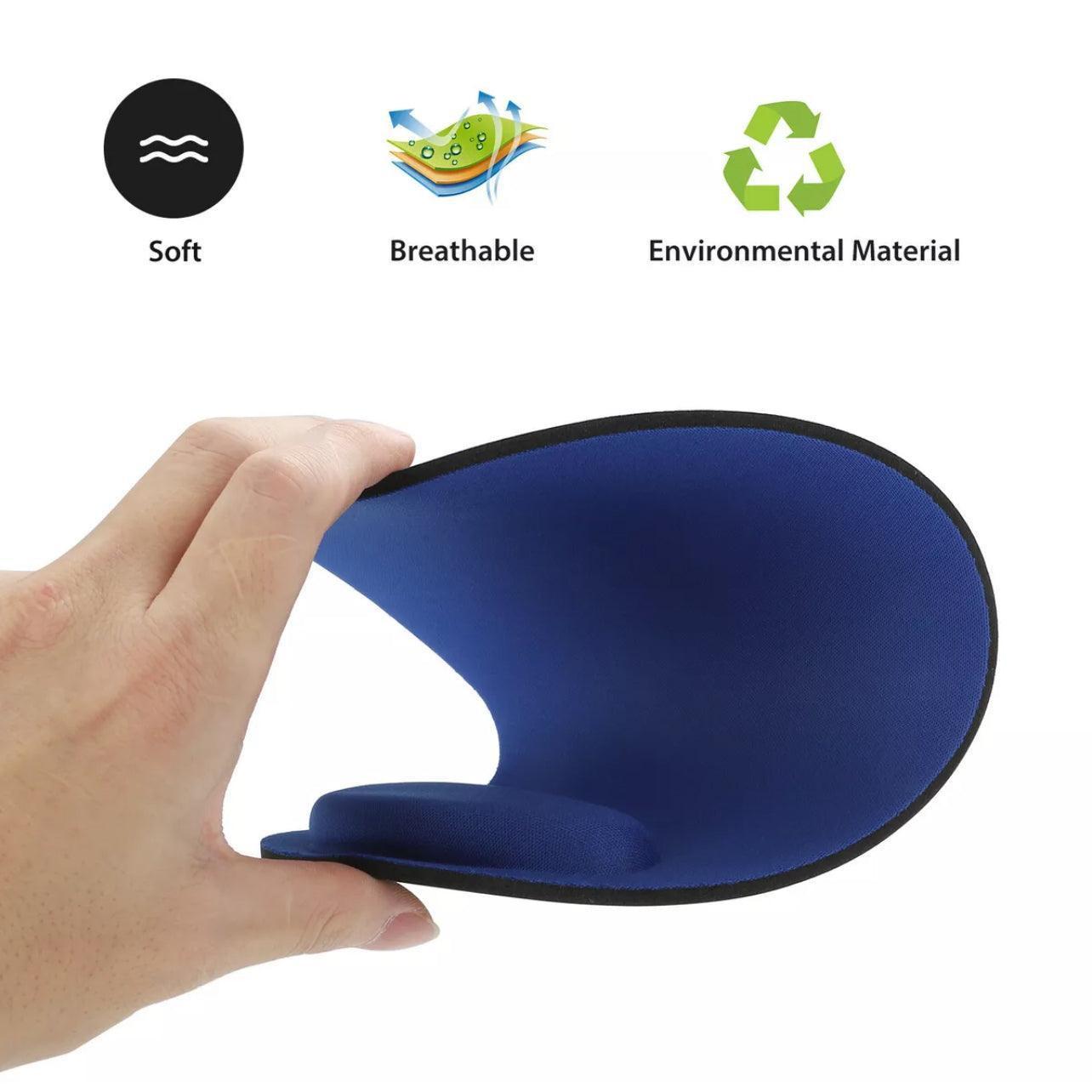 Comfort Mouse Pad with Built In Wrist Support Non Slip Ergonomic Mice Mat - Orange.