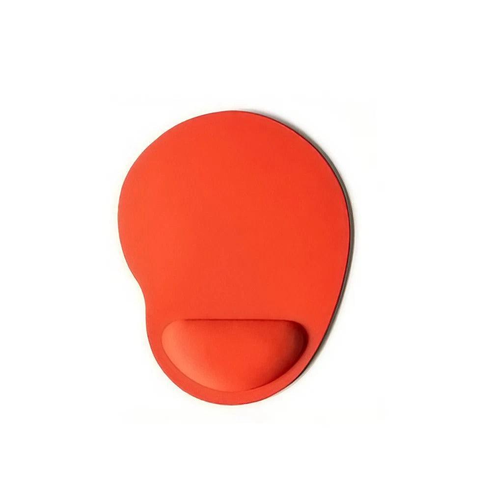Comfort Mouse Pad with Built In Wrist Support Non Slip Ergonomic Mice Mat - Orange.