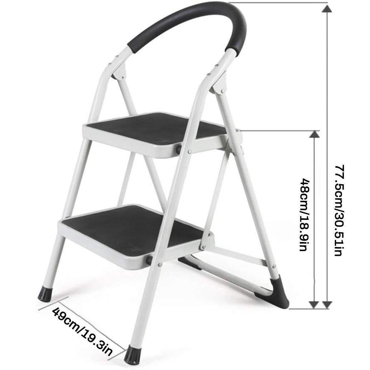 Folding Portable Multi Step Ladder with Handrail Household A Type Iron Ladder.