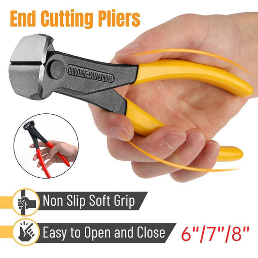 Nail Puller Nail Remover Tool Cutting Pliers Carpenter Tools End Cutting Pliers - 7 inch.