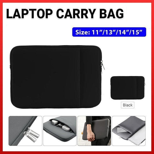 Black Laptop MacBook NoteBook Sleeve Bag Travel Carry Case Cover 13 14 15 16 Inch - 11Inch.