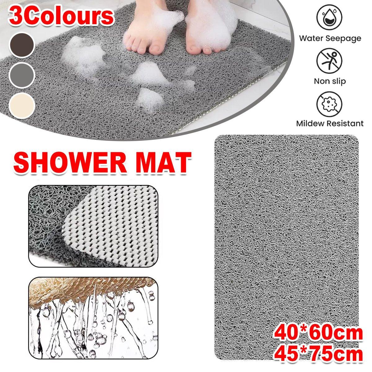 Anti Slip Bathroom Mat Non Slip Shower Floor Mat Quick Dry Soft Comfortable Rug - Beige-40x60cm