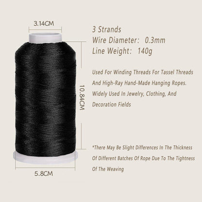 2pcs Strong Nylon Tower Line with Tassel Anti Drop Durable Outdoor Use Rope