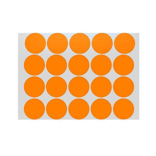 Orange Assorted Sizes Colour Sticker Dots Adhesive Round Labels Circular Spot Scrapbook - 13mm*132 Dots.