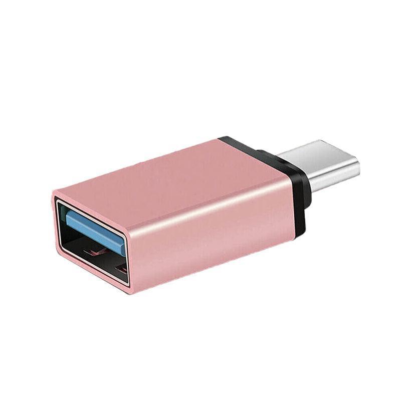 USB Type-C to USB 3.0 Adapter OTG Converter for Phone Tablet Laptop - Gold.