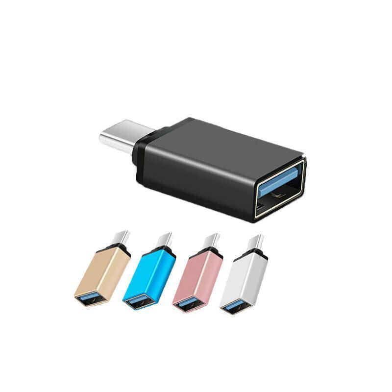 USB Type-C to USB 3.0 Adapter OTG Converter for Phone Tablet Laptop - Rose Gold.