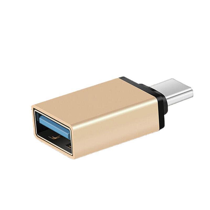 USB Type-C to USB 3.0 Adapter OTG Converter for Phone Tablet Laptop - Rose Gold.